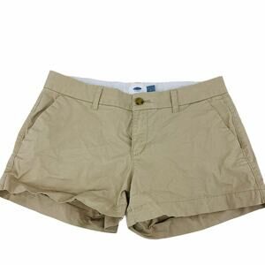 Old Navy Women's Khaki Chino Shorts Classic Workwear Preppy Size 4